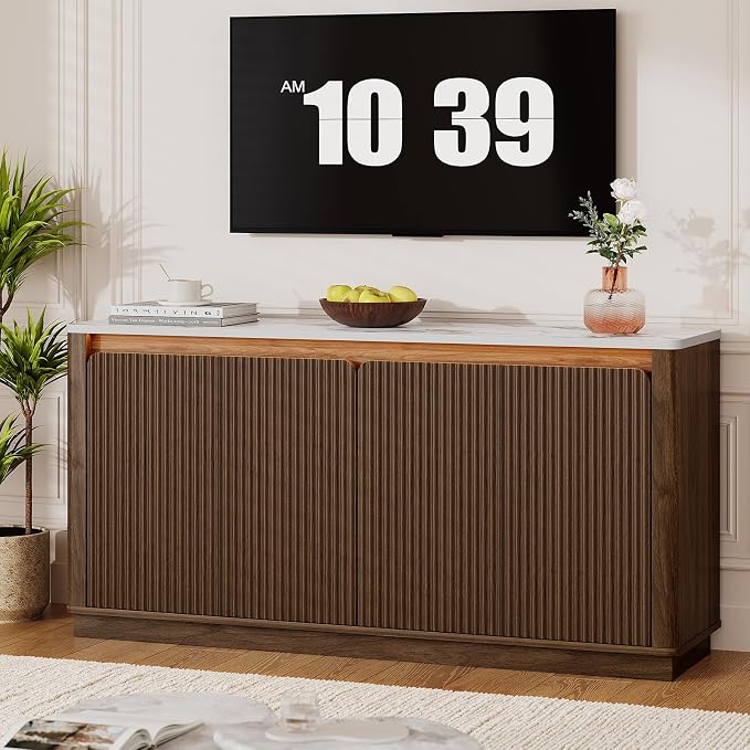 ONBRILL 61" Fluted Buffet Cabinet - Image 8