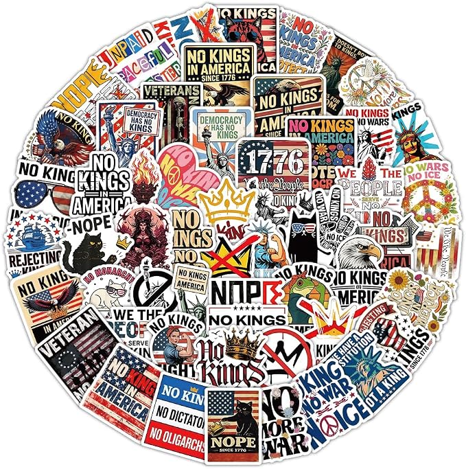 60PCS No Kings Stickers, Anti Kings USA Patriotic Stickers, Funny Anti Tr××p - Image 8