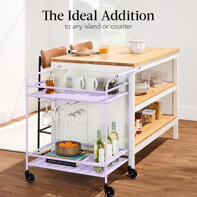 Best Choice Products Rolling Bar Cart, Mobile Home Bar Serving Cart, Serving - Image 6