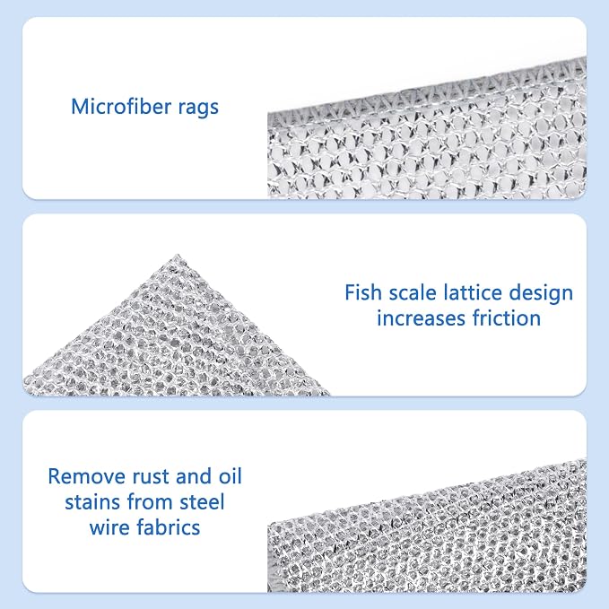 Aidoclip 30pcs Set Non-Scratch Steel Wool Dishcloth - Image 5