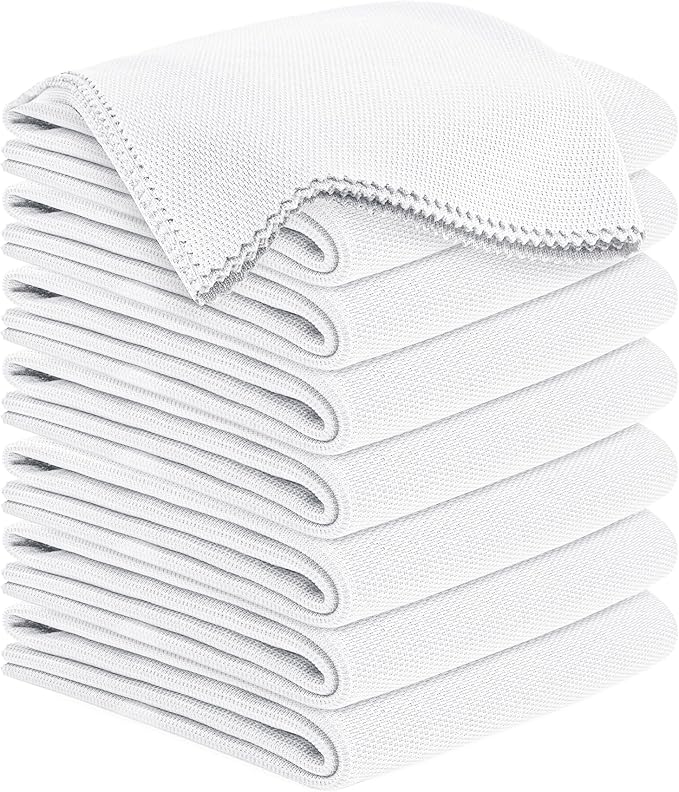 Microfiber Cleaning Cloths Glass Cleaner: 8 Packs 18X18 Window Cleaner Kit Wine by YoulerTex