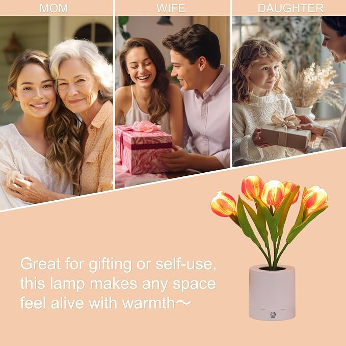 WSYEAR Tulip Lamp Gifts for Mom from Daughter, Christmas Birthday Gifts for - Image 3