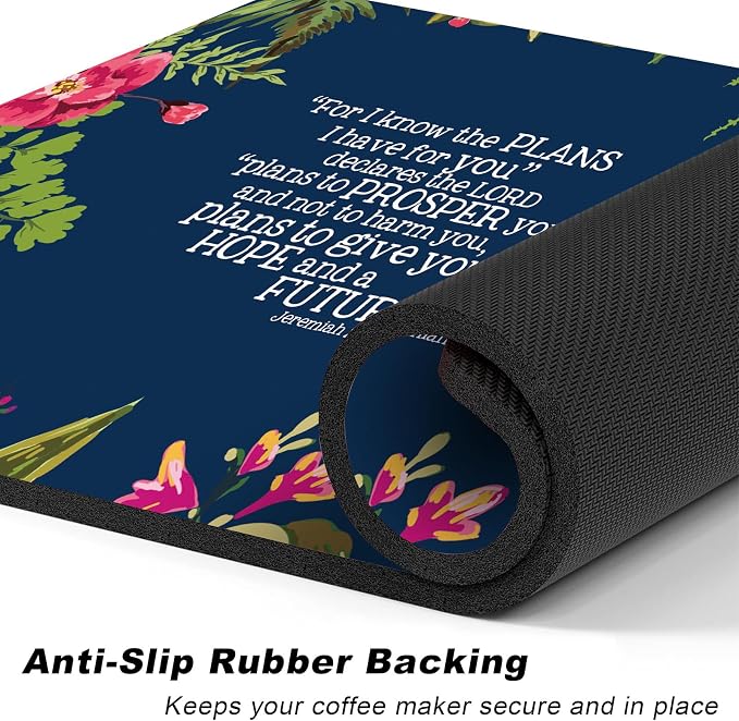 Coffee Mat, Coffee Bar Accessories Fit Under Coffee Maker Espresso Machine - Image 4