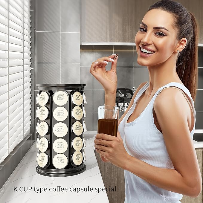SAVORI Coffee Pod Storage Carousel Holder Organizer Compatible - Image 8