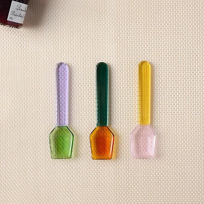 Coffee Spoon Glass Tasting Spoon 3.6 Inches Stirring Mixing Teaspoon Ice Cream - Image 9