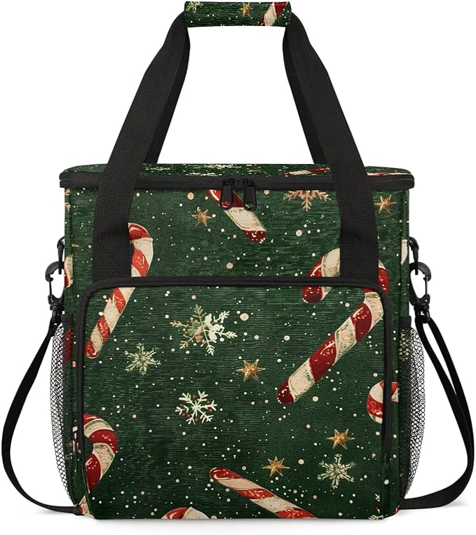 Christmas Candy Coffee Maker Carring Bag, Large Insulated Storage Organizer by Home