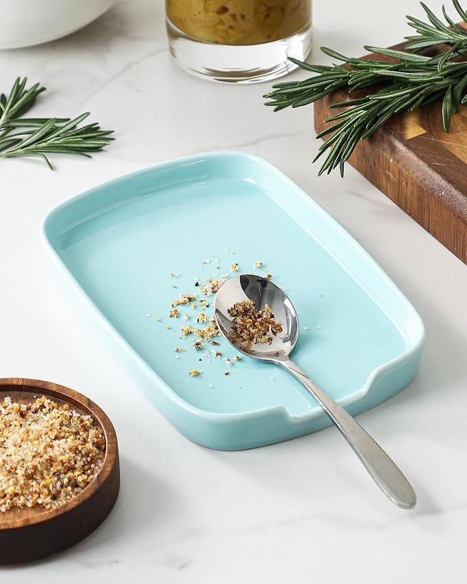 ABRUTY Spoon Rest for Stove Top, Ceramic Spoon Holder for Counter, Modern - Image 4