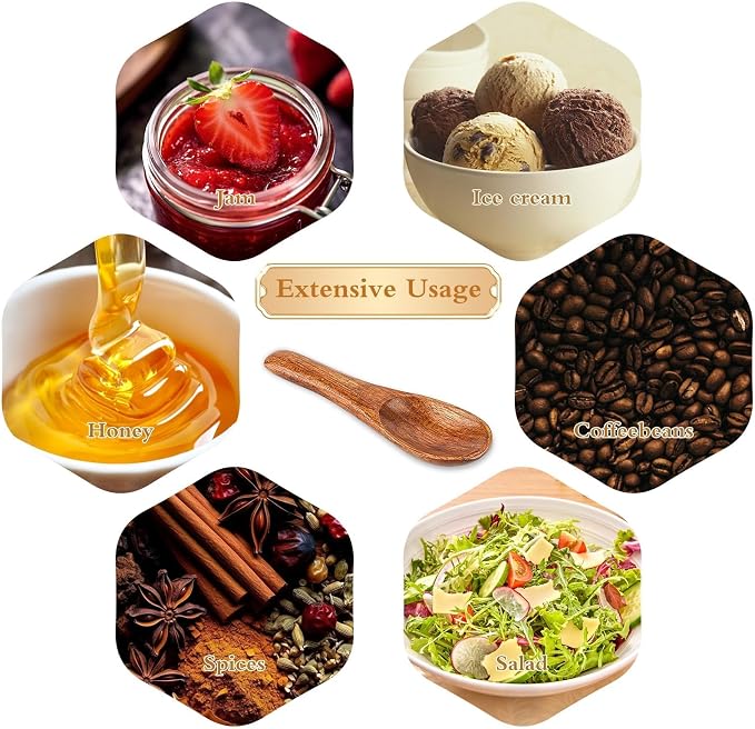 3 Pcs Handmade Tiny Spoons for Spices 2.36 Inch Mini Wooden Spoons Small Spice - Image 4