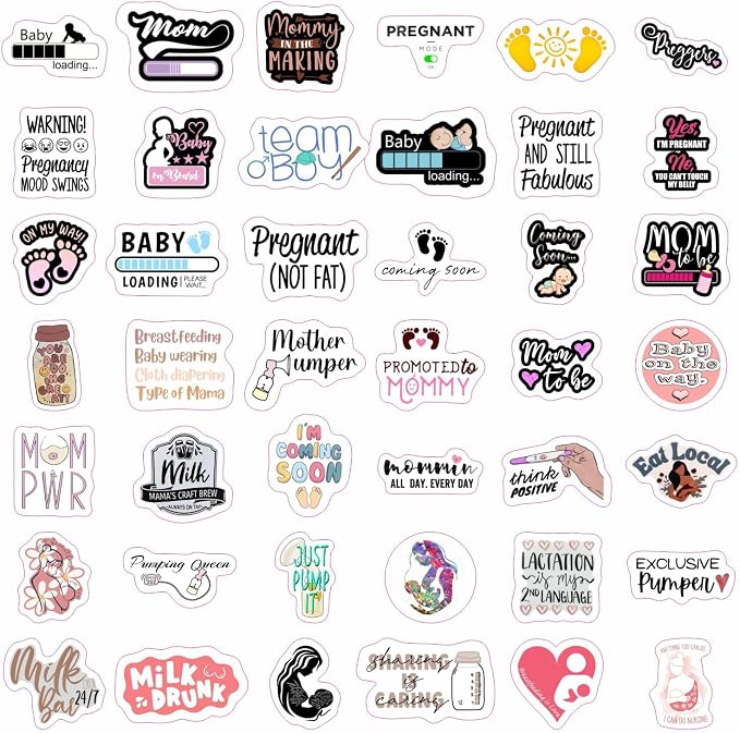 BulbaCraft Funny Breastfeeding and Pregnancy Stickers - Image 4