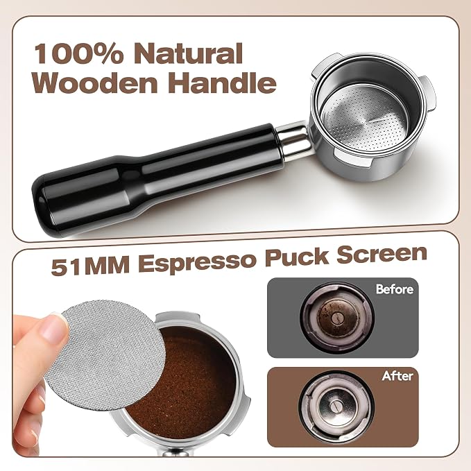 51mm Bottomless Portafilter for CASABREWS CM5418 & 3700Essential, 3 Ears - Image 7