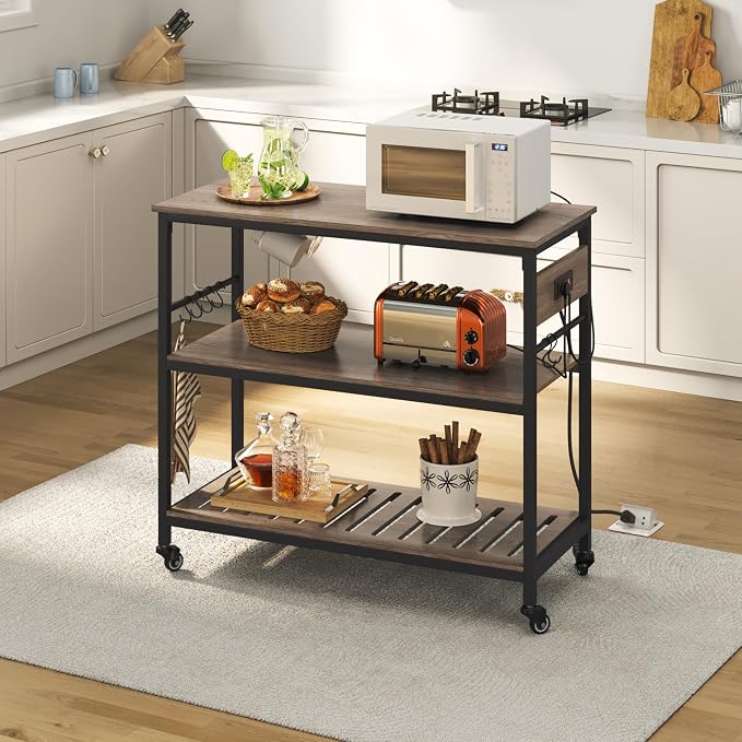 Yaheetech Kitchen Island Cart - Image 2