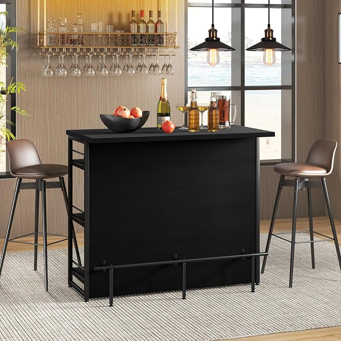 Giantex Home Bar Unit, 4 Tier Liquor Bar Table - Image 4