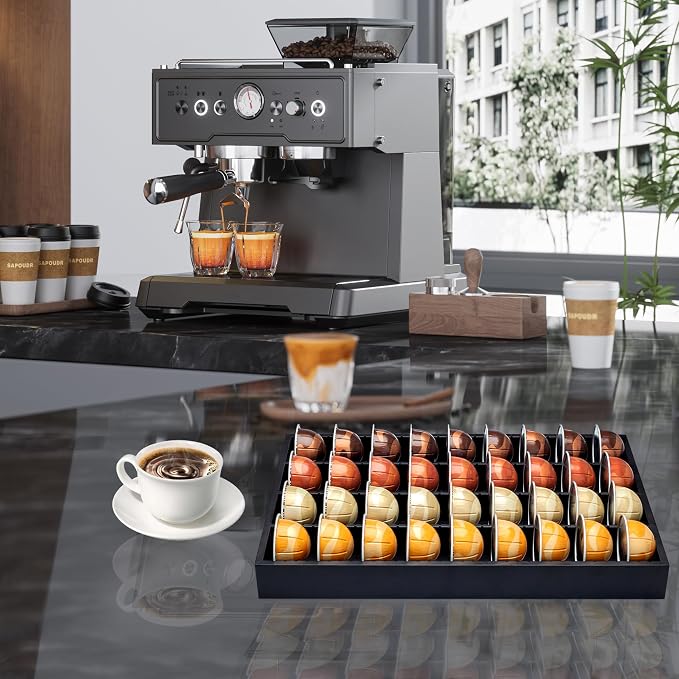 MinBoo Bamboo Coffee Pod Storage Holder Drawer Insert - Image 2
