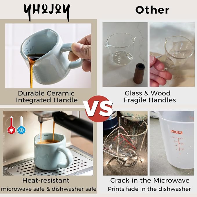 Espresso Cup 3 Oz, Ceramic Espresso Measuring Cup Expresso Shot Cup - Image 8