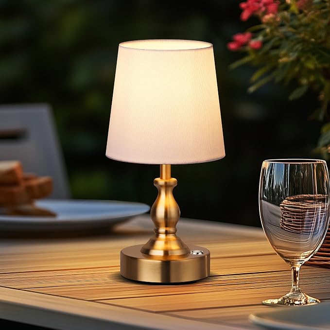 PARTPHONER Mini Cordless LED Table Lamp, 5200mAh Rechargeable Battery Operated - Image 9