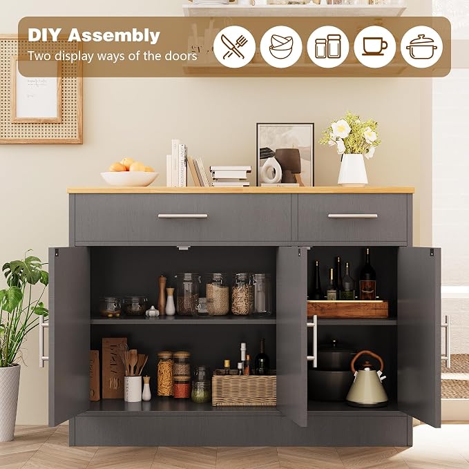 Vongrasig Sideboard Buffet Cabinet - Image 6