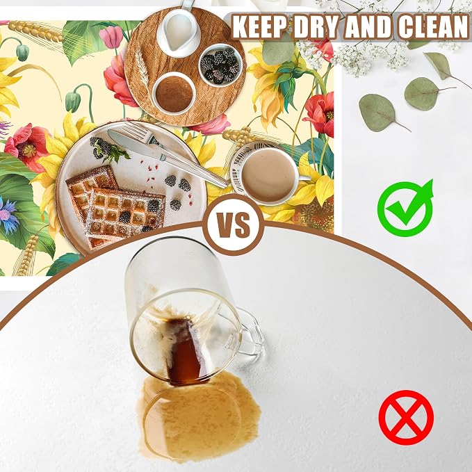 Yellow Sunflower Cornflower Coffee Mat Absorbent Dish Drying Mat - Image 6
