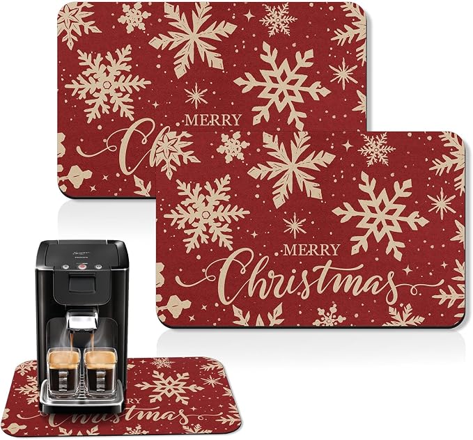 Arttown Coffee Mat for Countertops, Coffee Maker Espresso Machine Dish Rack by Arttown