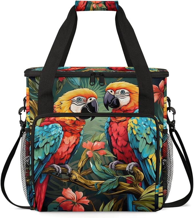 Tropical Bird Parrot Coffee Maker Carring Bag, Large Insulated Storage by Home