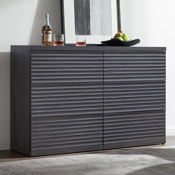 SICOTAS Buffet Cabinet with Storage, Modern Accent Sideboard Credenza with 3 - Image 7