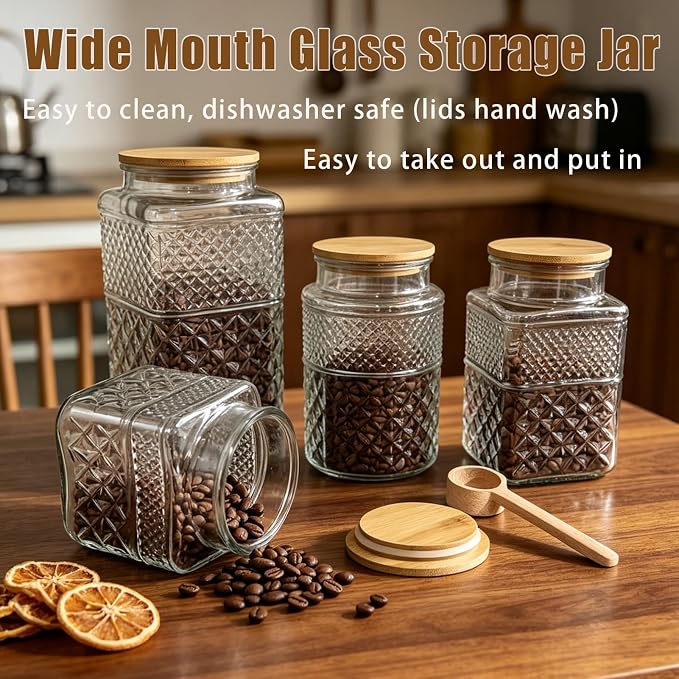 Viovian 60 OZ Vintage Glass Jar - Image 2