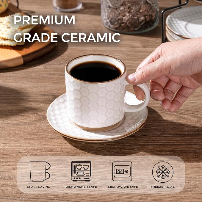 GBhome 6OZ Stackable Coffee Mugs - Image 3