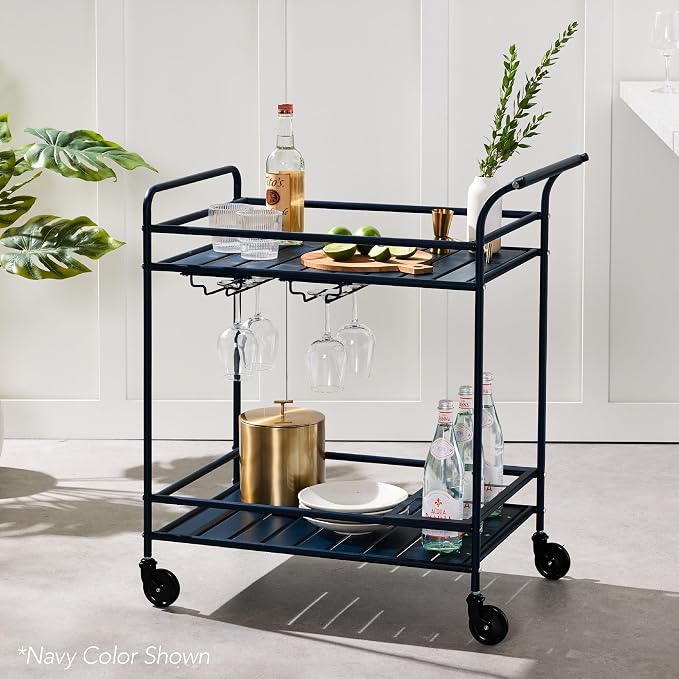 Best Choice Products Rolling Bar Cart, Mobile Home Bar Serving Cart, Serving - Image 8