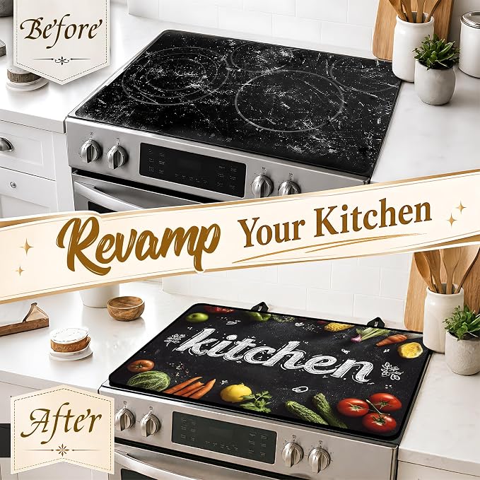 Multi-Design Stove Top Cover for Glass/Electric Stoves, 3-in-1 Counter - Image 4