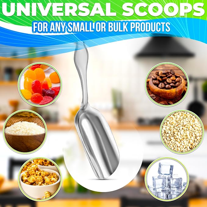 20 Pcs Small Scoops for Canisters – Mini Scoops for Candy, 5.8" Length - Image 5