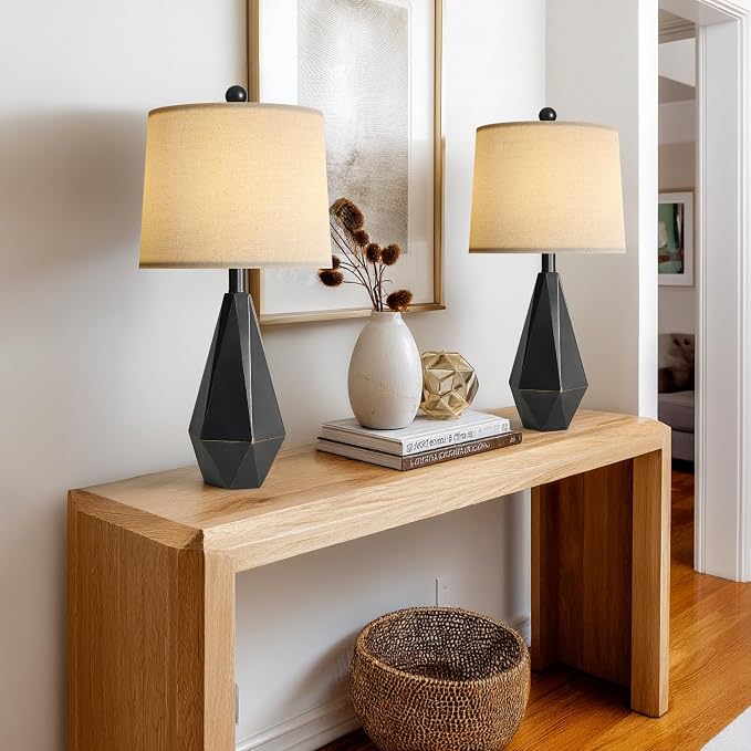 PoKat 23'' Farmhouse Table Lamps Set of 2, Modern Nightstand Lamps - Image 7