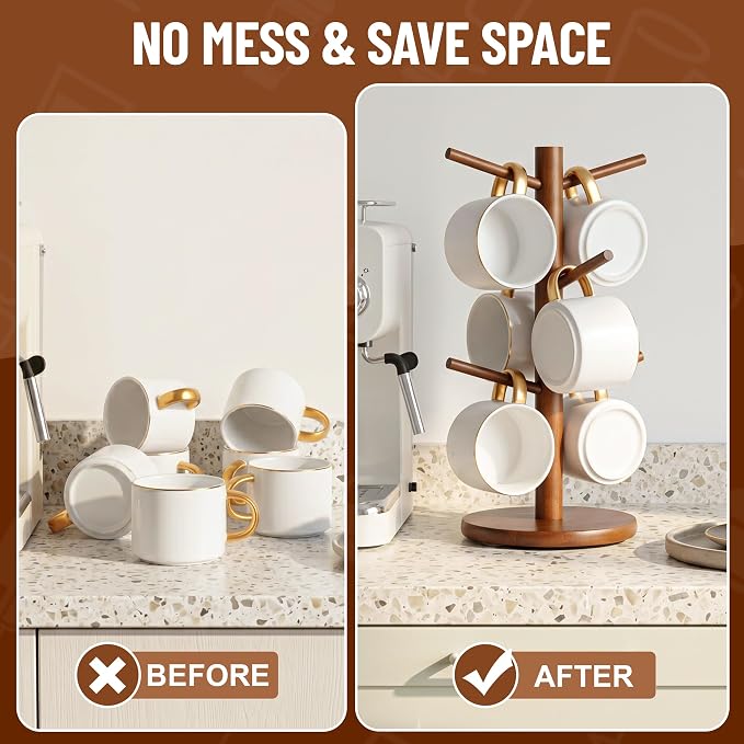 MyLifeUNIT Mug Holder Tree, 360° Rotated Coffee Cup Holder - Image 7