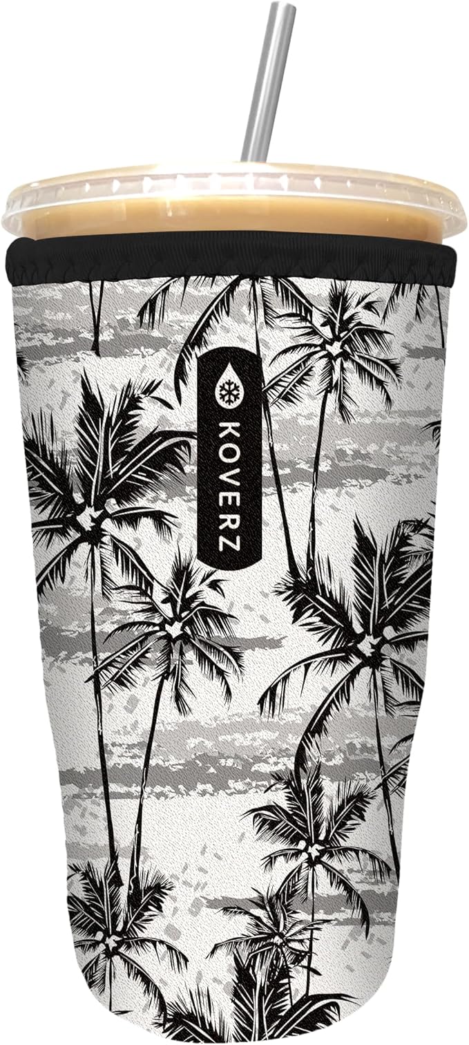 Iced Coffee Sleeve, Insulated Neoprene Cup Sleeve, Fits a 32 Oz. Coffee Cup by Koverz