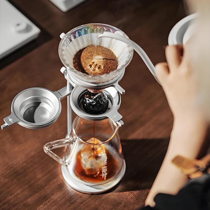 Coffee Dripper Stand with 2 Pcs Espresso Cooling Ball, Height Adjustable Metal - Image 3
