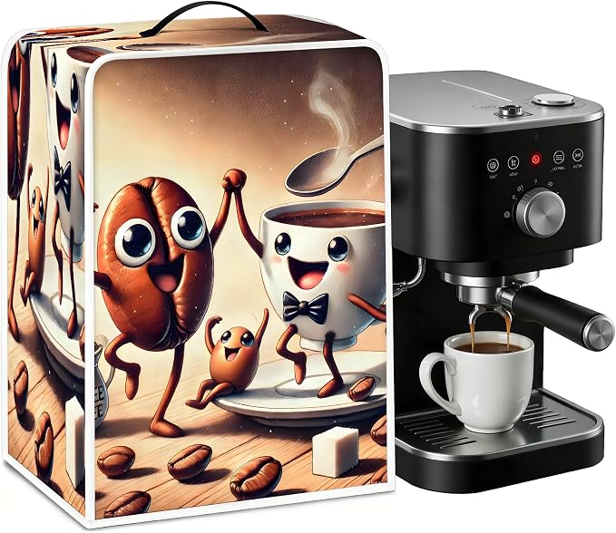 BVBOX Coffee Maker Cover, Durable Dustproof Lightweight Polyester Cotton Blend by BVBOX