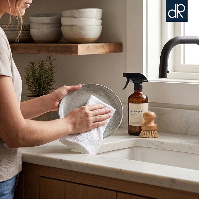 DecorRack 10 Pack 100% Cotton Cleaning Dish Towels - Image 2