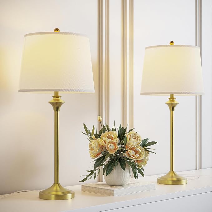 Maxax Brass Gold Table Lamps Set of 2 - Image 8