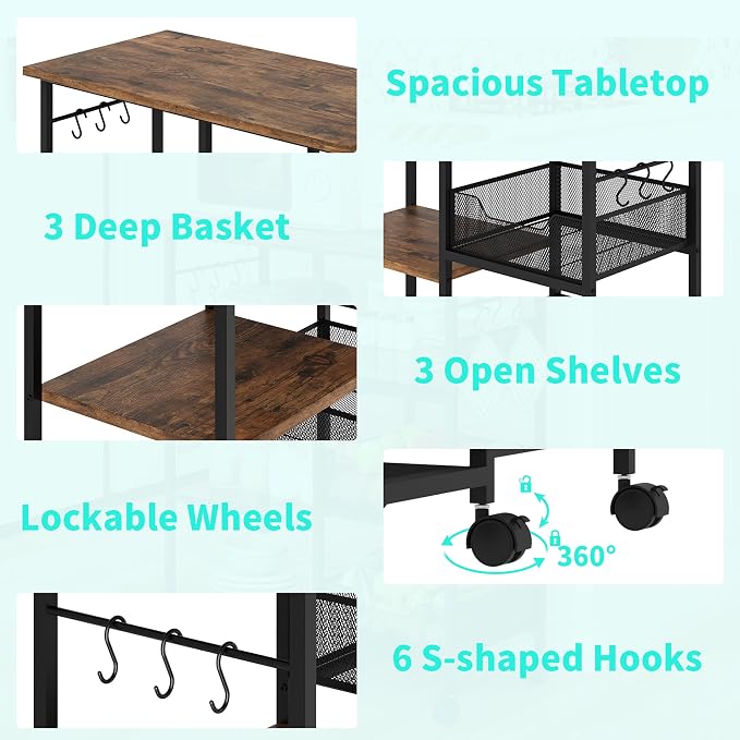 HapiRm Rolling Kitchen Carts - Image 8