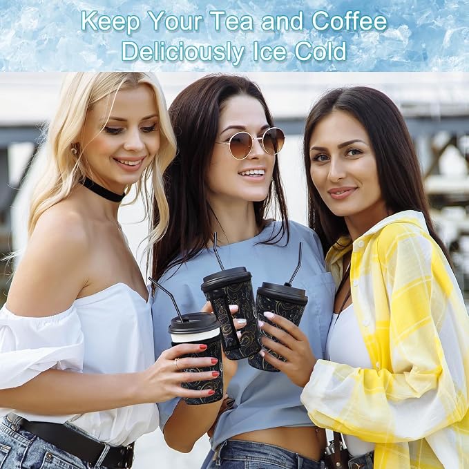 3 Piece Reusable Iced Coffee Sleeves Insulated Coffee Sleeves - Image 6