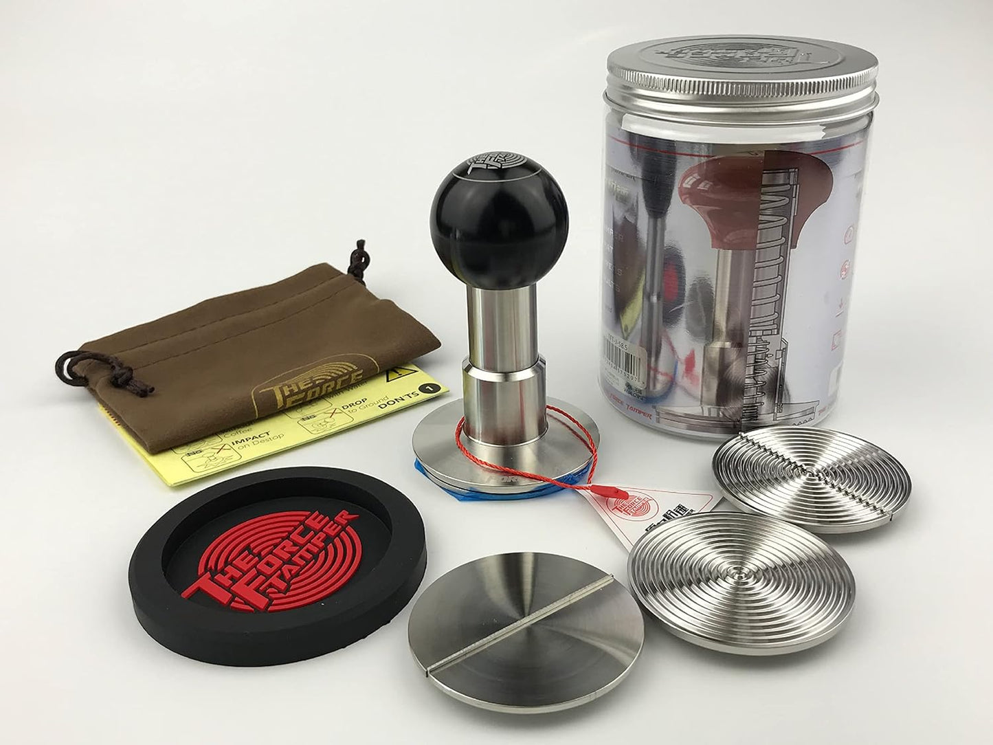 The Force Tamper Automatic Impact Coffee Tamper Adjustable Const Pressure and Autoleveling Duo-Distribute Set New (Ball, 58.50mm)