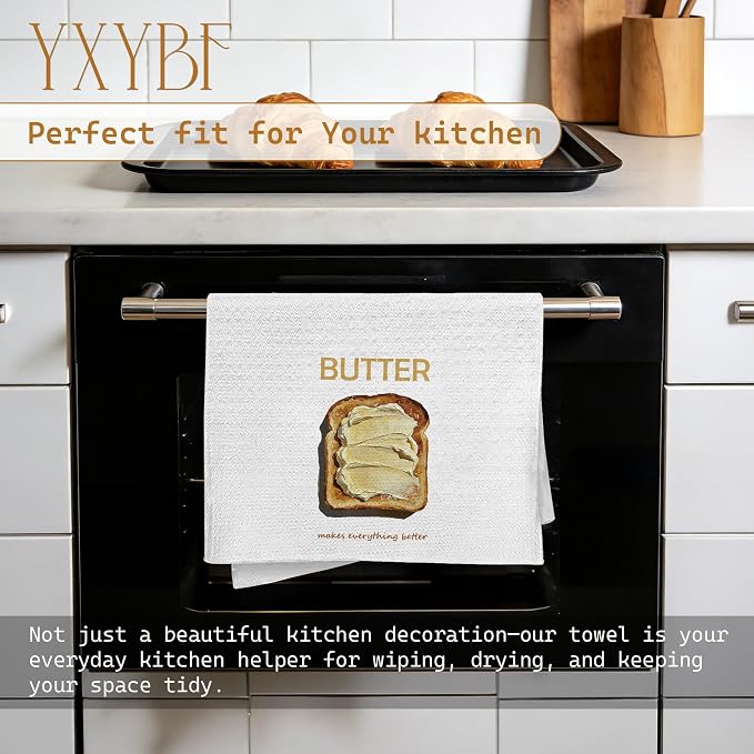 Butter Lover Gifts Hand Dish Tea Towels - Image 3