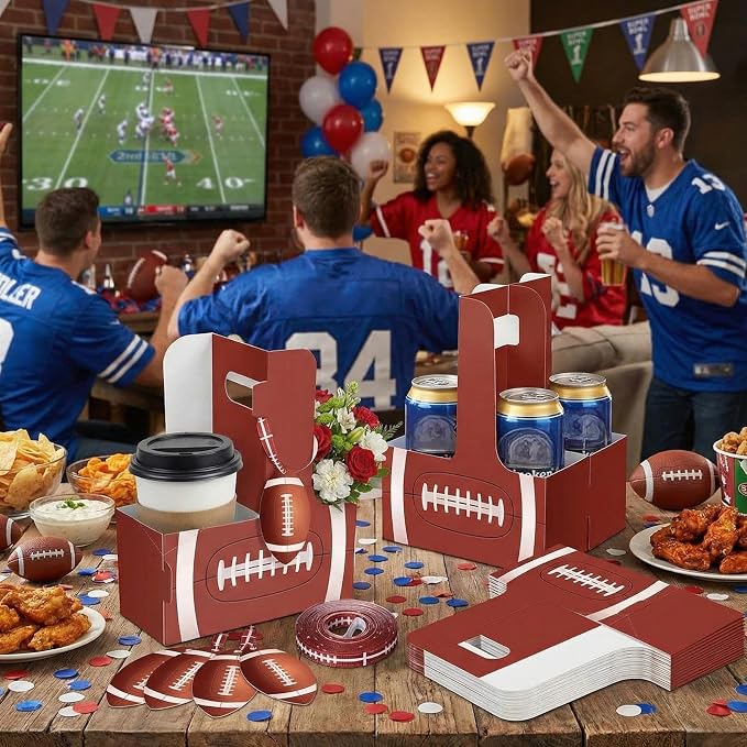 24 Set Football 2 Cup Drink Carrier - Image 4