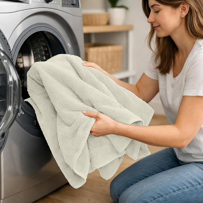 RIVERSIDE Pack of 8 Towels Set, 2 Large Bath, 2 Hand, 4 Face Washcloths - Image 7