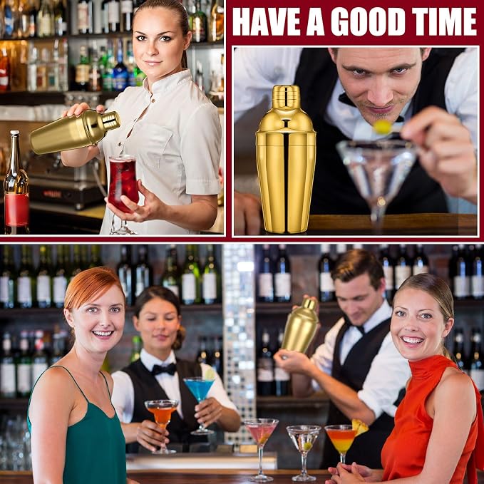 Nitial 6 Pcs Bar Cocktail Shaker Professional Stainless Steel Martini Drink - Image 6