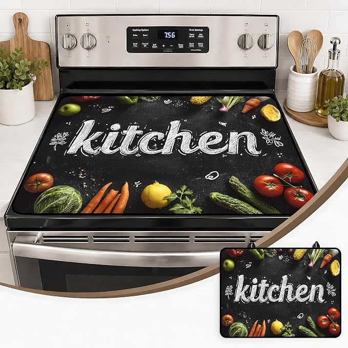 Multi-Design Stove Top Cover for Glass/Electric Stoves, 3-in-1 Counter by seewan