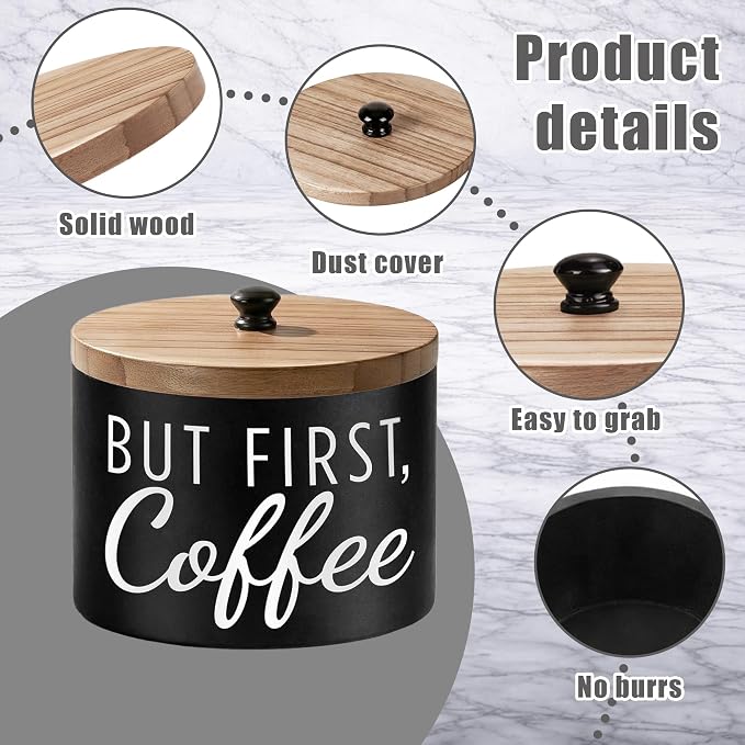 Coffee Filter Holder with Solid Wood Lid - Image 2