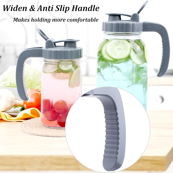 Mason Jar Pitcher 32 OZ Glass Pitcher - Image 2