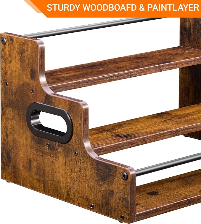 YQBRAO Liquor Bottle Display Shelf, 3-Tier Bar Shelves - Image 8