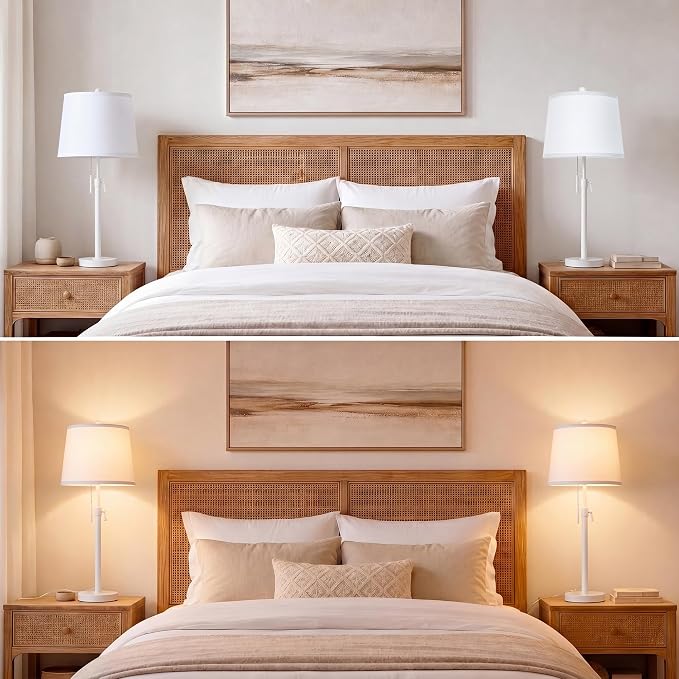 JUNNAI White Table Lamps Set of 2 - Image 6