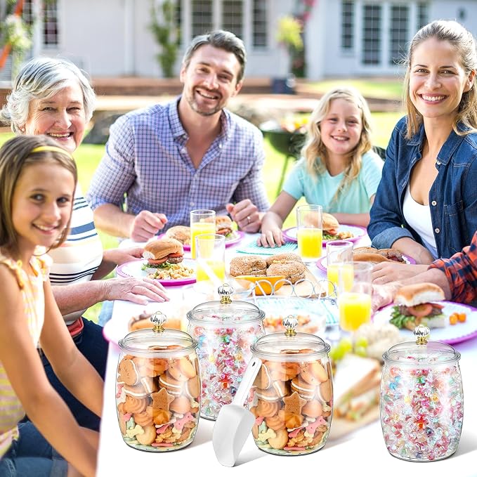 Nuogo 4 Pcs Plastic Candy and Cookie Jars - Image 3