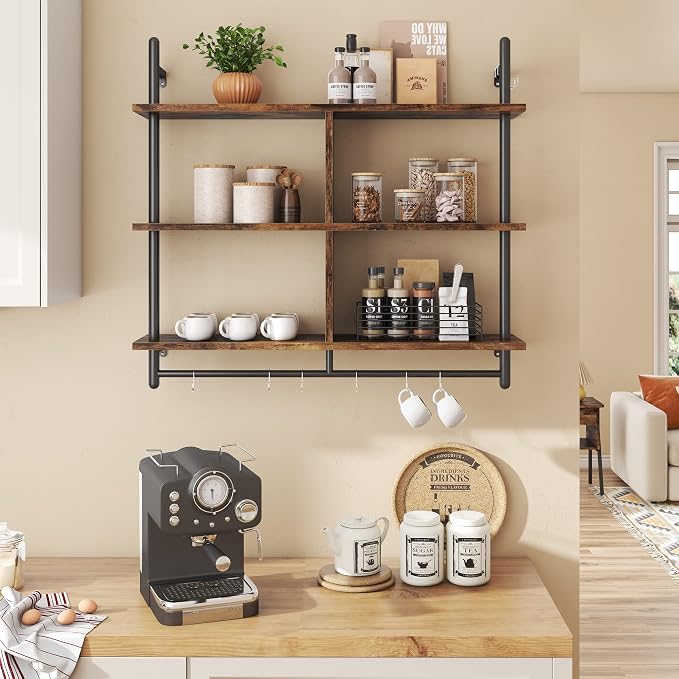 Bestier 41.5" Floating Shelves for Wall 3 Tier Kitchen Shelves Wall Mounted - Image 5